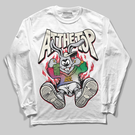 Jordan 11 Retro 285 Atlanta DopeSkill Long Sleeve T-Shirt At The Top Graphic Streetwear - White