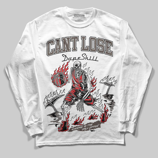 Jordan 4 Retro Cave Stone DopeSkill Long Sleeve T-Shirt Cant Lose Graphic Streetwear - White 