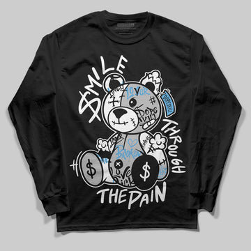 Jordan 10 OG “Steel” DopeSkill Long Sleeve T-Shirt Smile Through The Pain Graphic Streetwear - Black