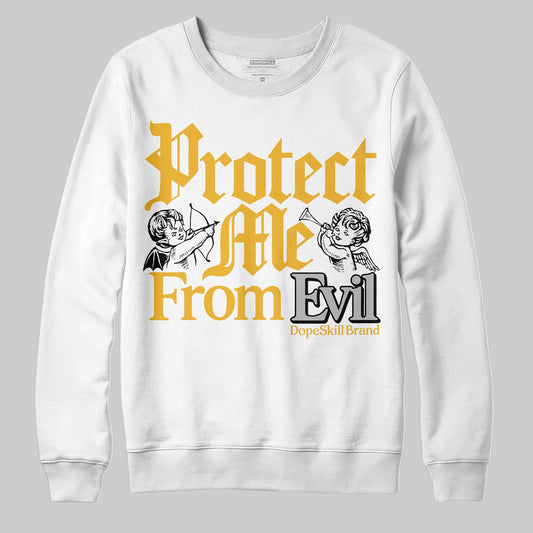 Jordan 5 'Tokyo' DopeSkill Sweatshirt Protect Me From Evil Graphic Streetwear -0 WHite 