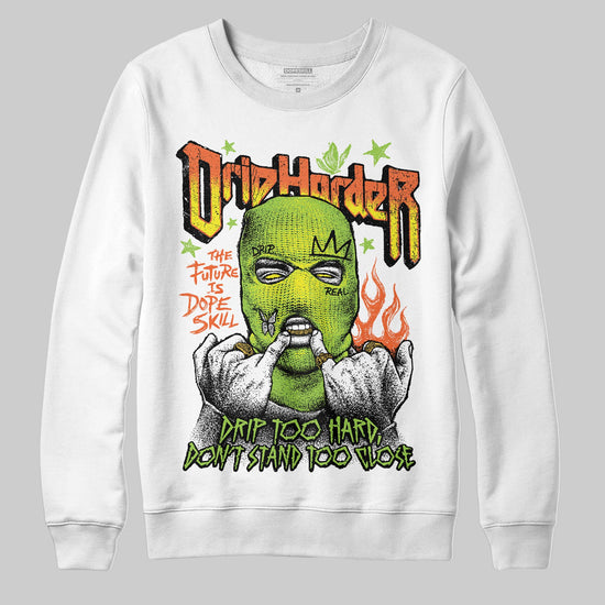 Neon Green Sneakers DopeSkill Sweatshirt Drip Harder Graphic Streetwear - White