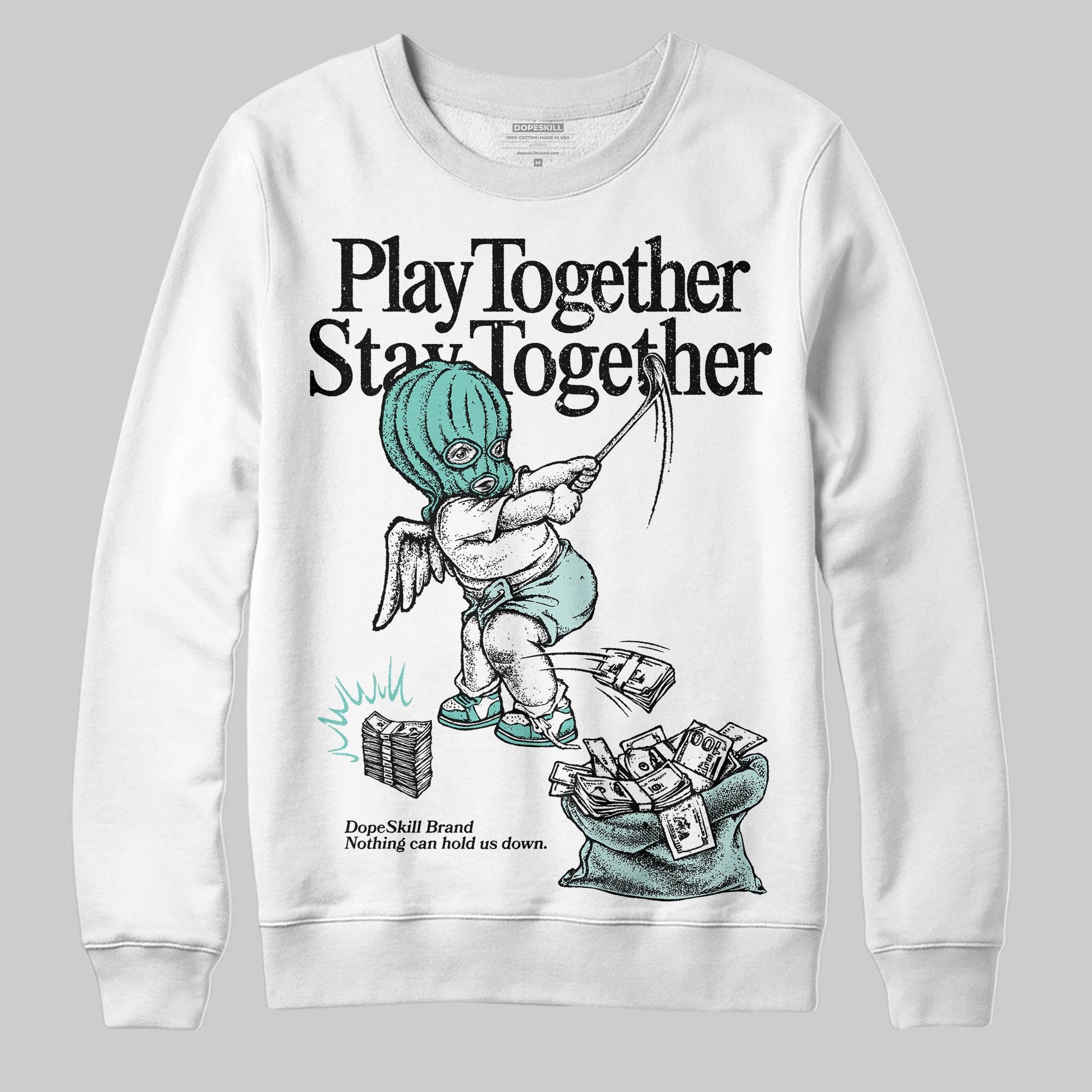 Jordan 11 Low "Igloo" DopeSkill Sweatshirt Play together, Stay together Graphic Streetwear - White