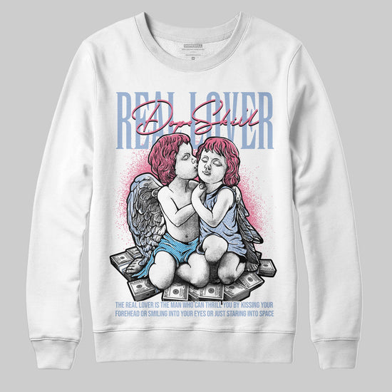 Jordan 3 GS “Cobalt Bliss” DopeSkill Sweatshirt Real Lover Graphic Streetwear - White