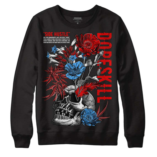 Jordan 11 Retro Cherry DopeSkill Sweatshirt Side Hustle Graphic Streetwear - Black