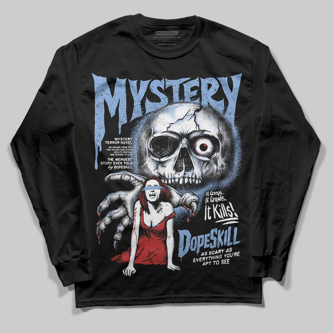 Jordan 4 WMNS 'Forget Me Not' DopeSkill Long Sleeve T-Shirt Mystery Ghostly Grasp Graphic Streetwear - Black