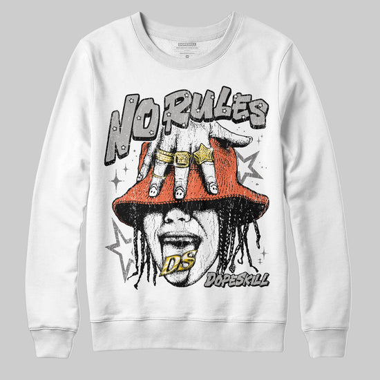 Grey Sneakers DopeSkill Sweatshirt No Rules Graphic Streetwear - White
