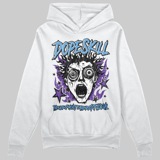 PURPLE Sneakers DopeSkill Hoodie Sweatshirt Root of Evil Graphic Streetwear - White