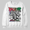 Jordan 11 Retro 285 Atlanta DopeSkill Sweatshirt Distorted Realms Graphic Streetwear - White