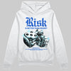 Royal Blue Sneakers DopeSkill Hoodie Risk Is Better Than Regret Graphic Streetwear - White 