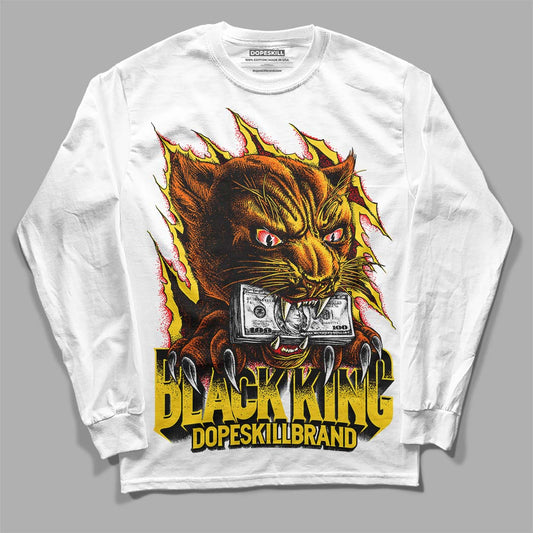 Jordan 4 Thunder DopeSkill Long Sleeve T-Shirt Black King Graphic Streetwear - WHite