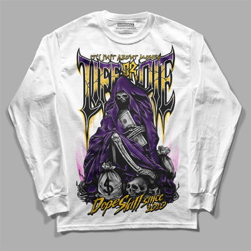 Jordan 12 “Field Purple” DopeSkill Long Sleeve T-Shirt Life or Die Graphic Streetwear - White