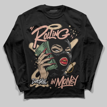 TAN Sneakers DopeSkill Long Sleeve T-Shirt Rolling in Money Graphic Streetwear - black