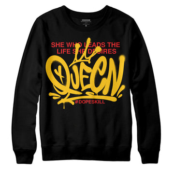 Yellow Sneakers DopeSkill Sweatshirt Queen Graphic Streetwear - Black