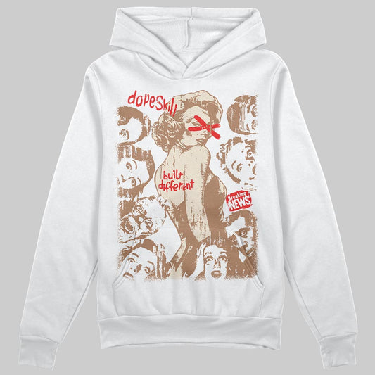Jordan 4 Retro Cozy Girl DopeSkill Hoodie Sweatshirt Built Different Graphic Streetwear - White