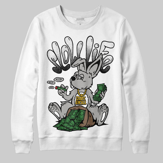 Black and White Sneakers DopeSkill Sweatshirt Slow Life Graphic Streetwear - White 