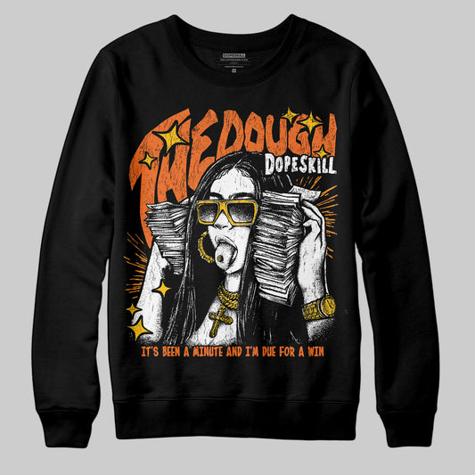 Orange, Black & White Sneakers DopeSkill Sweatshirt The Dough Graphic Streetwear - Black