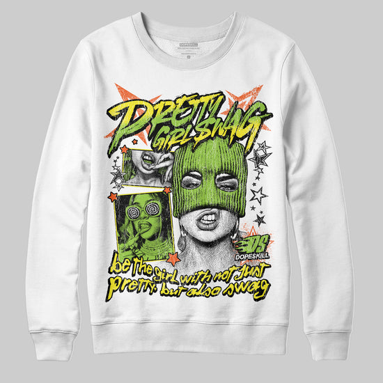 Neon Green Sneakers DopeSkill Sweatshirt Pretty Girl Swag Graphic Streetwear - White