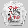 Jordan 11 Retro Low Bred (2025) DopeSkill Long Sleeve T-Shirt Broken Bones Graphic Streetwear - White