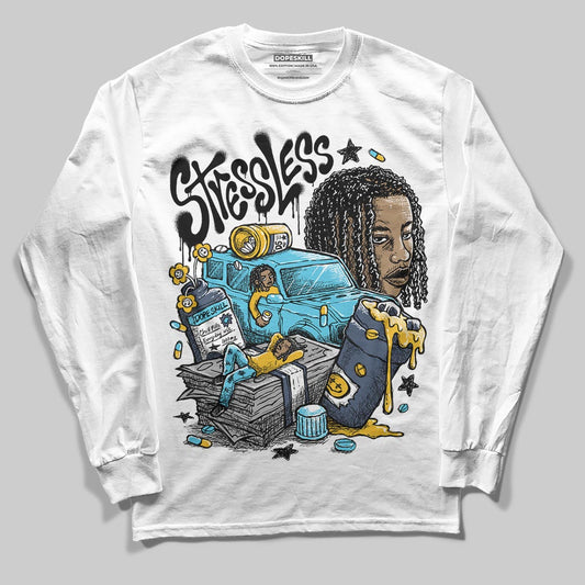 Jordan 11 Retro Gamma Blue (2025) DopeSkill Long Sleeve T-Shirt Stressless Graphic Streetwear - White
