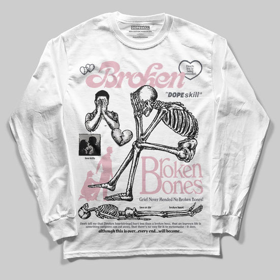 Air Max 95 OG “Pink Foam” DopeSkill Long Sleeve T-Shirt Broken Bones Graphic Streetwear - White