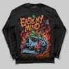 Orange, Black and White Sneakers DopeSkill Long Sleeve T-Shirt Ease My Mind Graphic Streetwear - Black