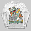 SB Dunk Low Rodeo Tourmaline DopeSkill Long Sleeve T-Shirt Born To Be Rich Graphic Streetwear - White