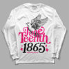 Jordan 1 Low GS “Fierce Pink” Dopeskill Long Sleeve T-Shirt Juneteenth 1865 Graphic Streetwear - White