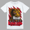 Jordan 4 Red Thunder DopeSkill T-Shirt Black King Graphic Streetwear - White