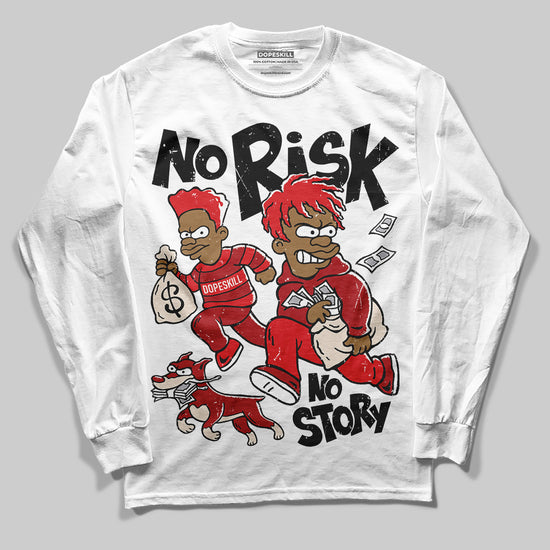 Adidas Samba OG ‘Talchum Pack ‑ Scarlet’ DopeSkill Long Sleeve T-Shirt No Risk No Story Graphic Streetwear - White