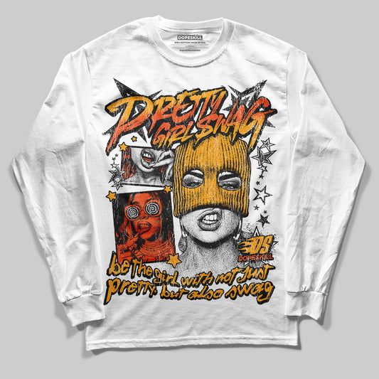 Jordan 12 Retro Black Taxi DopeSkill Long Sleeve T-Shirt Pretty Girl Swag Graphic Streetwear - White