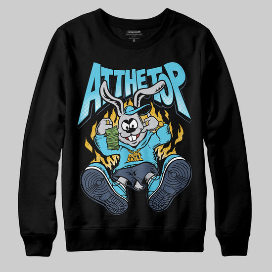 Jordan 11 Retro Gamma Blue (2025) DopeSkill Sweatshirt At The Top Graphic Streetwear - Black