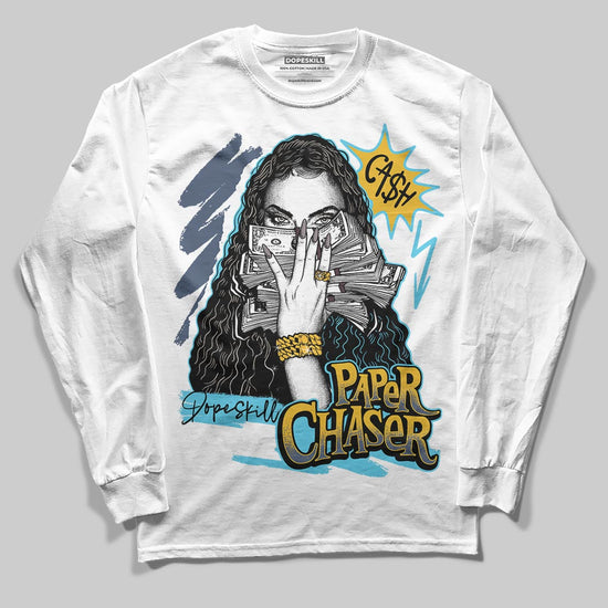 Jordan 11 Retro Gamma Blue (2025) DopeSkill Long Sleeve T-Shirt NPC Graphic Streetwear - White