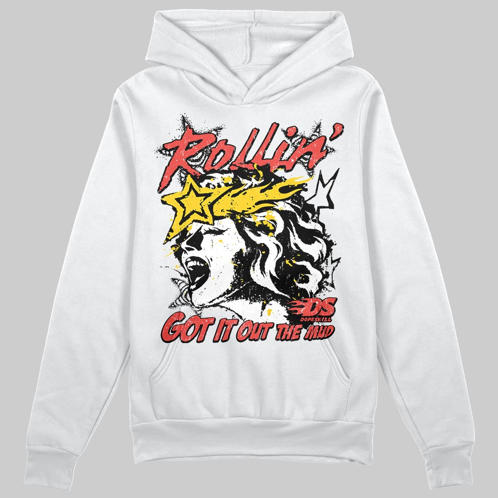 Black and White Sneakers DopeSkill Hoodie Got It Out The Mud Graphic Streetwear - White 