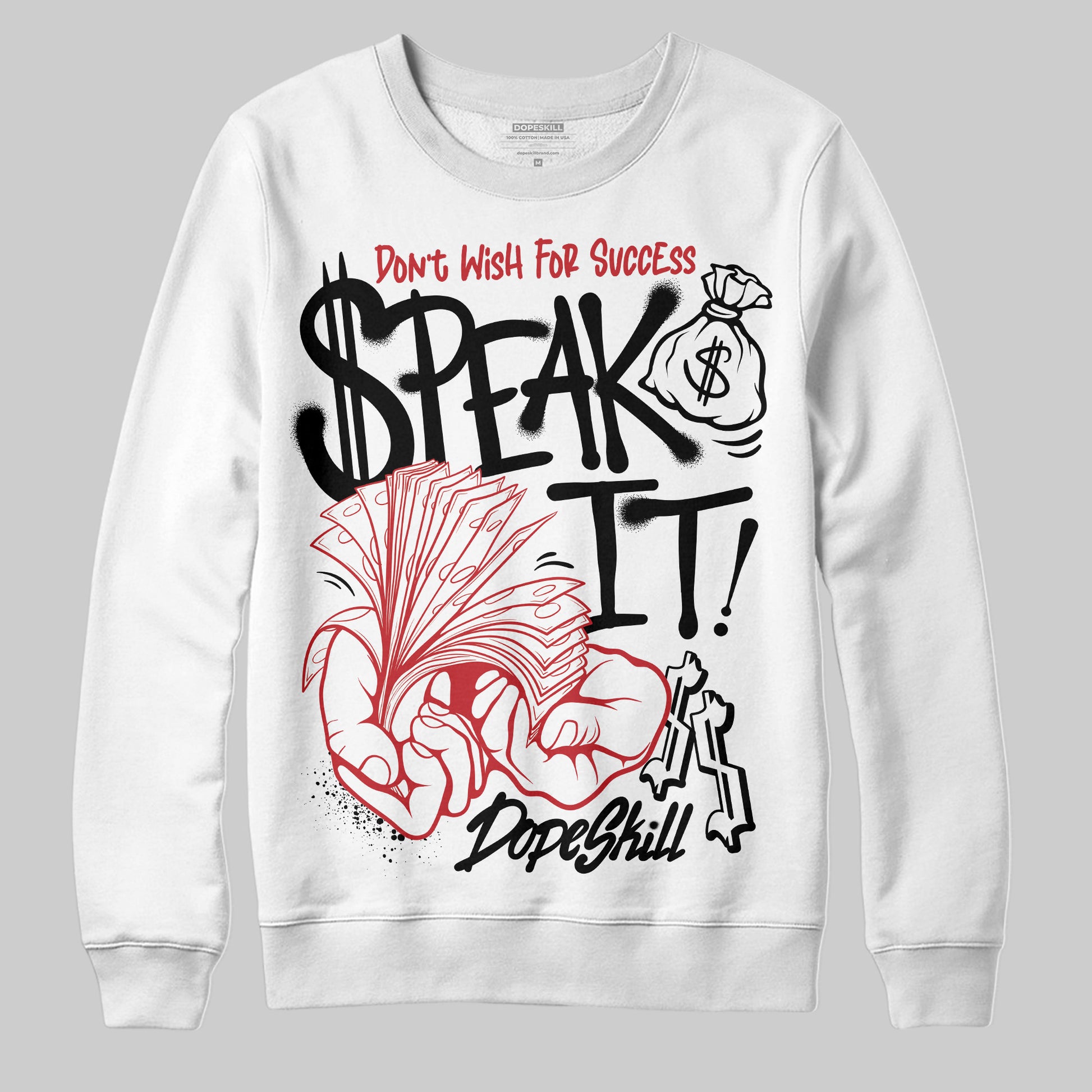 Jordan 11 “Bred Velvet” DopeSkill Sweatshirt Speak It Graphic Streetwear - White