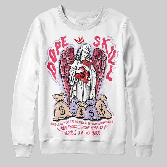 Jordan 5 Low “Peanut Butter Jelly” DopeSkill Sweatshirt Angels Graphic Streetwear - White