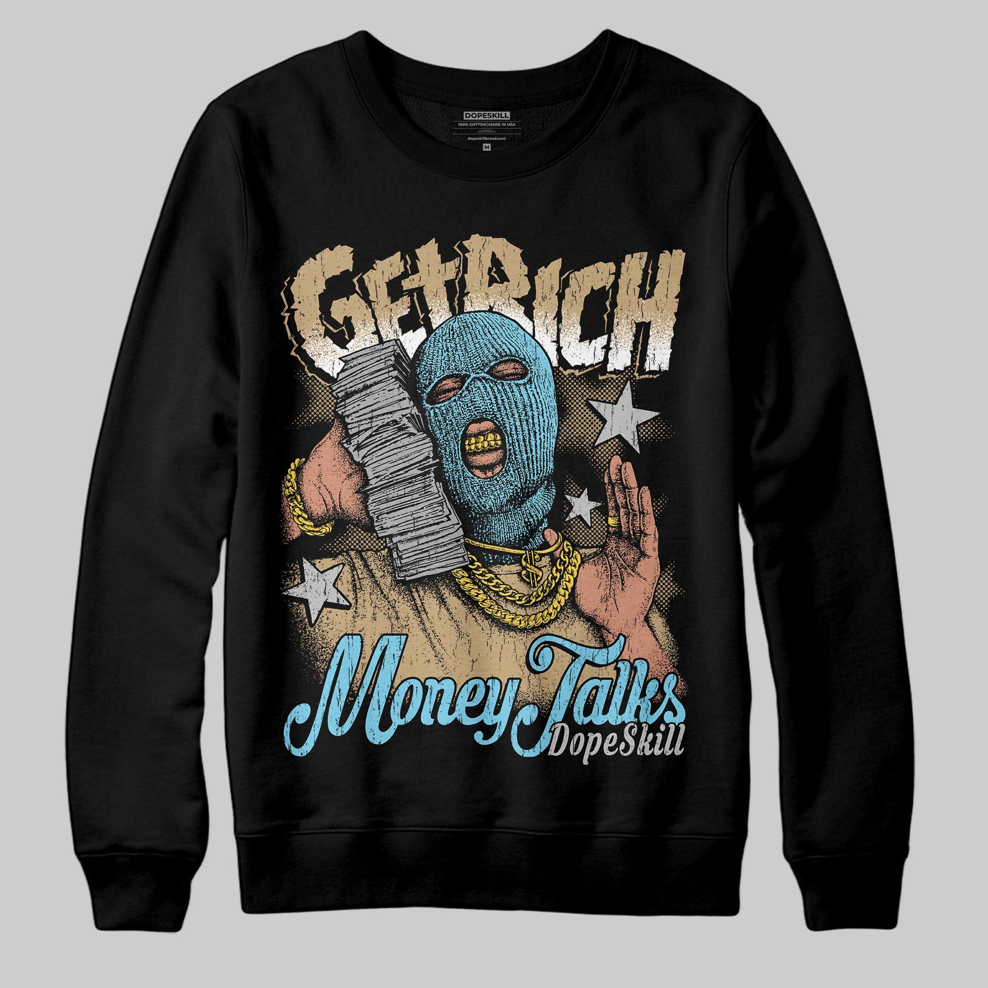 Jordan 11 City Pack “H-Town” DopeSkill Sweatshirt Get Rich Graphic Streetwear - Black