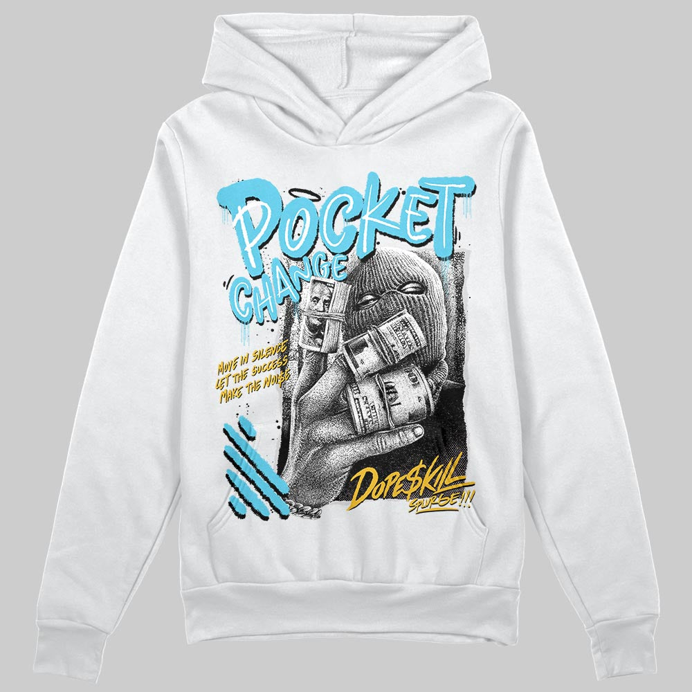 Jordan 11 Retro Gamma Blue (2025) DopeSkill Hoodie Sweatshirt Pocket Change Graphic Streetwear - White