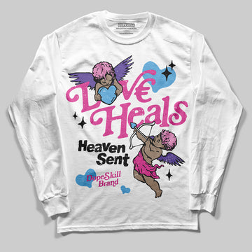 Dunk Low GS “Active Fuchsia” DopeSkill Long Sleeve T-Shirt New Love Heals Graphic Streetwear - White