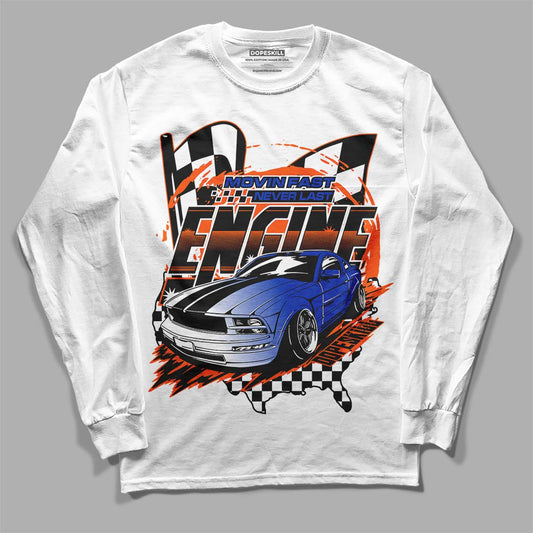 Dunk Low Futura Orange Blaze DopeSkill Long Sleeve T-Shirt ENGINE Tshirt Graphic Streetwear - White