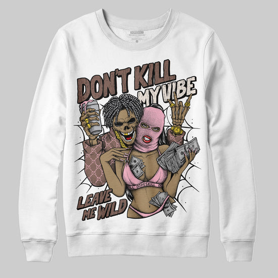 Adidas Campus 00s Dust Cargo Clear ‘Pink’ DopeSkill Sweatshirt Don't Kill My Vibe Graphic Streetwear - White