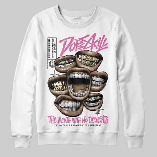 Asics Gel-Kayano 14 ‘Cream Sweet Pink’ DopeSkill Sweatshirt The Mouth With No Droughts Graphic Streetwear - White
