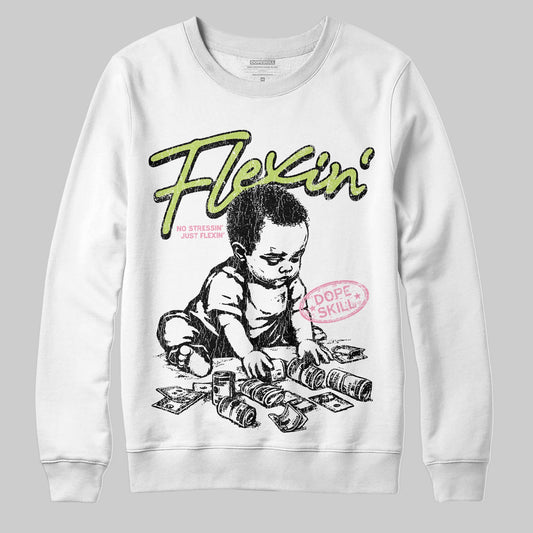 Chase B x Travis Scott x Jordan Jumpman Jack DopeSkill Sweatshirt Flexin' Graphic Streetwear - White