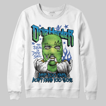 Royal Blue Sneakers DopeSkill Sweatshirt Drip Harder Graphic Streetwear - White 