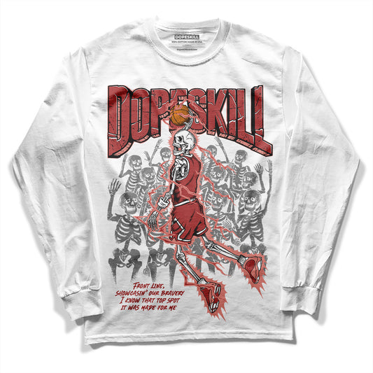 Jordan 13 “Dune Red” DopeSkill Long Sleeve T-Shirt Thunder Dunk Graphic Streetwear - White