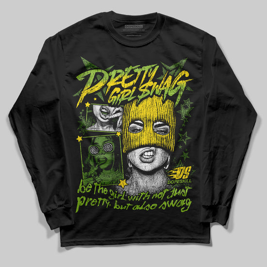 Dunk Low& 'Chlorophyll' DopeSkill Long Sleeve T-Shirt Pretty Girl Swag Graphic Streetwear - Black