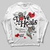 Jordan 1 Retro Low OG Year of the Snake (2025) DopeSkill Long Sleeve T-Shirt New Love Heals Graphic Streetwear - White