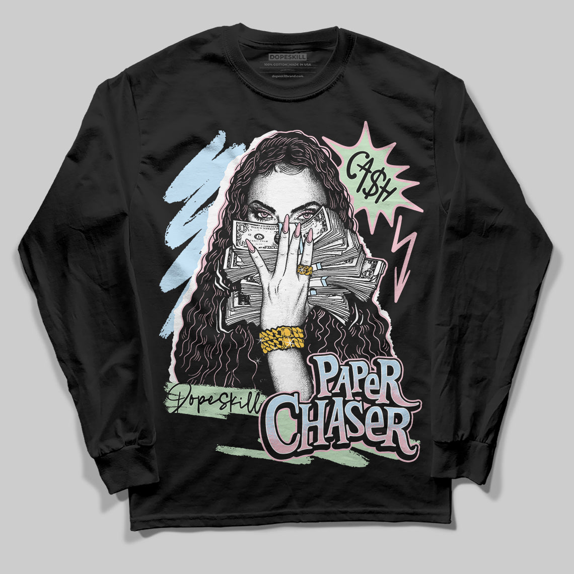 Jordan 4 Retro Valentine's Day (2026) (GS) DopeSkill Long Sleeve T-Shirt NPC Graphic Streetwear - Black