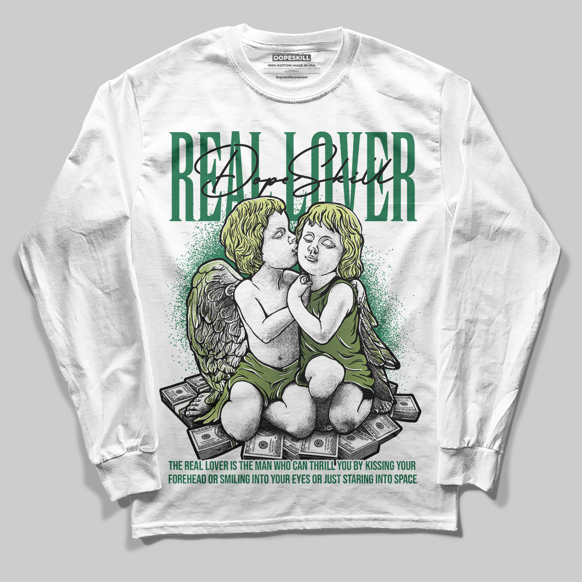 Foamposite Pro 'Pine Green' DopeSkill Long Sleeve T-Shirt Real Lover Graphic Streetwear - White