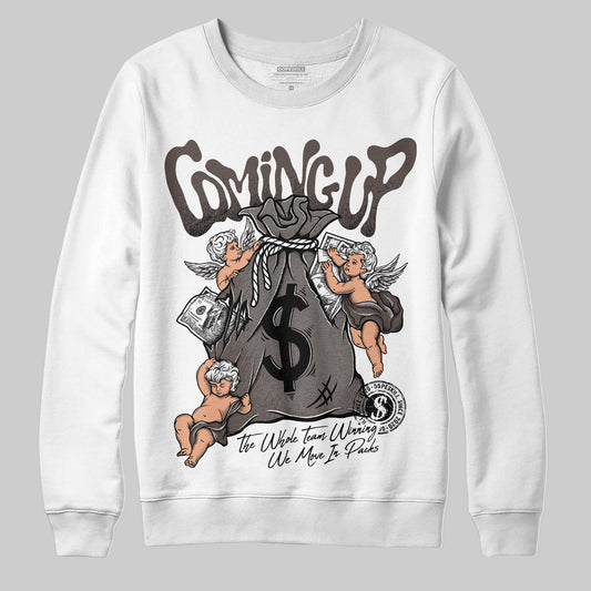 Jordan 4 Retro Cave Stone DopeSkill Sweatshirt Money Bag Coming Up Graphic Streetwear - White