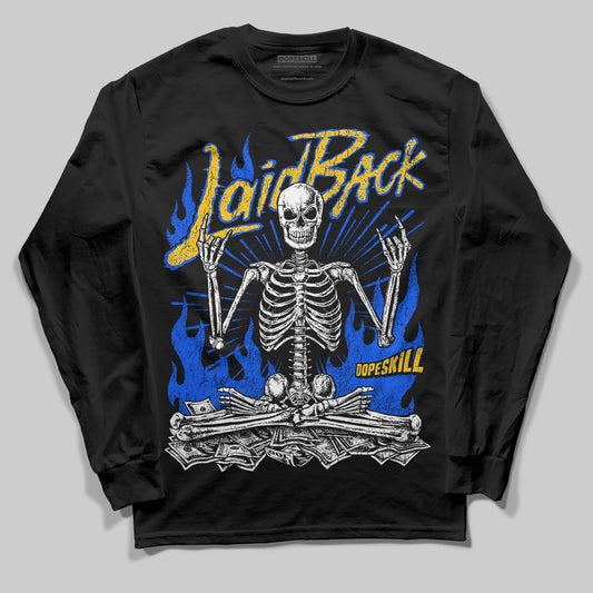 Royal Blue Sneakers DopeSkill Long Sleeve T-Shirt Laid Back Graphic Streetwear - black